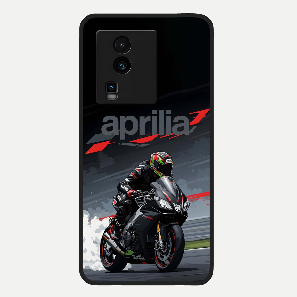  Dark Aprilla Glass Case For iQOO Neo 7 Pro back cover – full design glossy printed glass finish