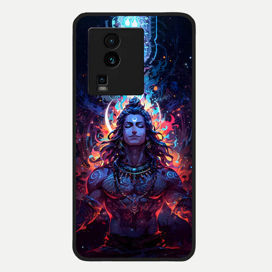  Divine Fire Shiv Glass Case For iQOO Neo 7 Pro back cover – full design glossy printed glass finish