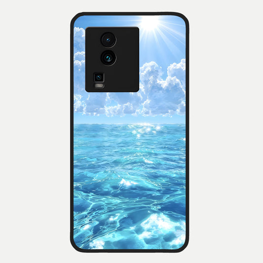 Endless Ocean Horizon Glass Case For iQOO Neo 7 Pro back cover – full design glossy printed glass finish