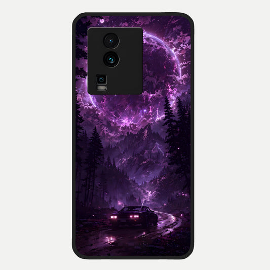  Eternal Cosmic Drive Glass Case For iQOO Neo 7 Pro back cover – full design glossy printed glass finish