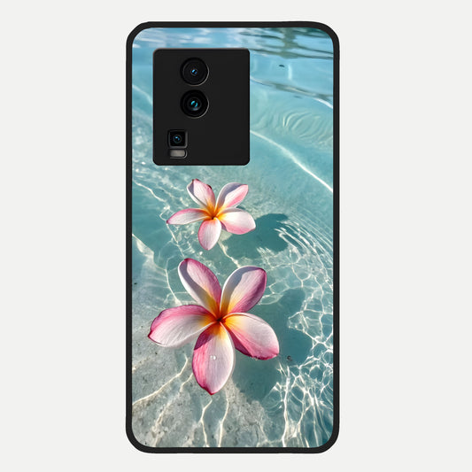  Floating Bloom Bliss Glass Case For iQOO Neo 7 Pro back cover – full design glossy printed glass finish
