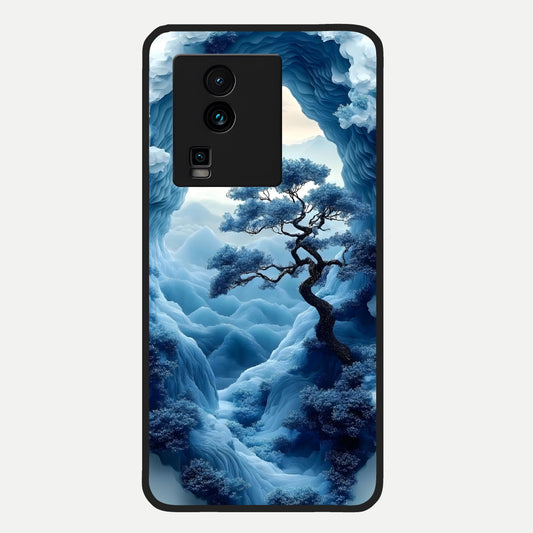  Frozen Serenity Gate Glass Case For iQOO Neo 7 Pro back cover – full design glossy printed glass finish