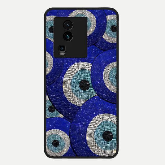  Galaxy Eye Flow Glass Case For iQOO Neo 7 Pro back cover – full design glossy printed glass finish