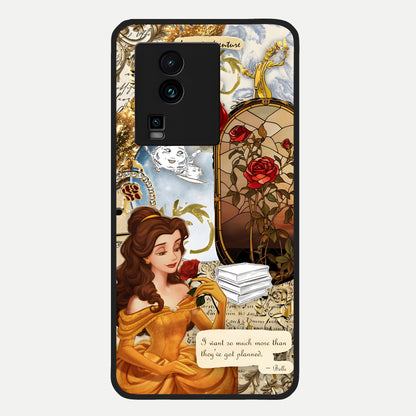  Golden Dream Belle Glass Case For iQOO Neo 7 Pro back cover – full design glossy printed glass finish