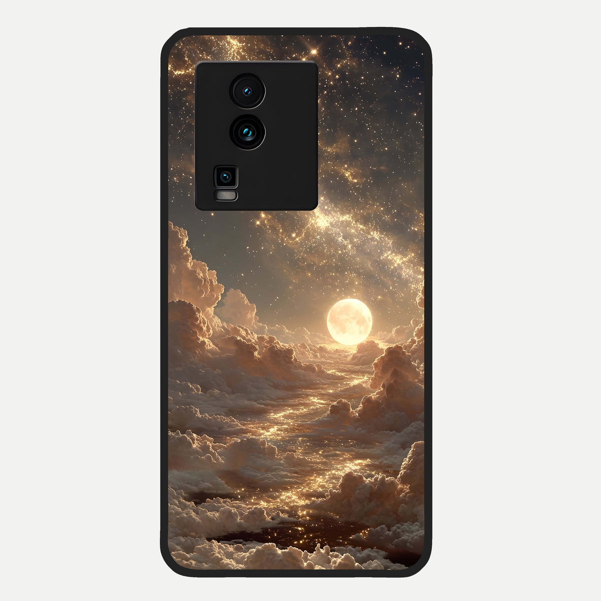  Golden Sky Dream Glass Case For iQOO Neo 7 Pro back cover – full design glossy printed glass finish