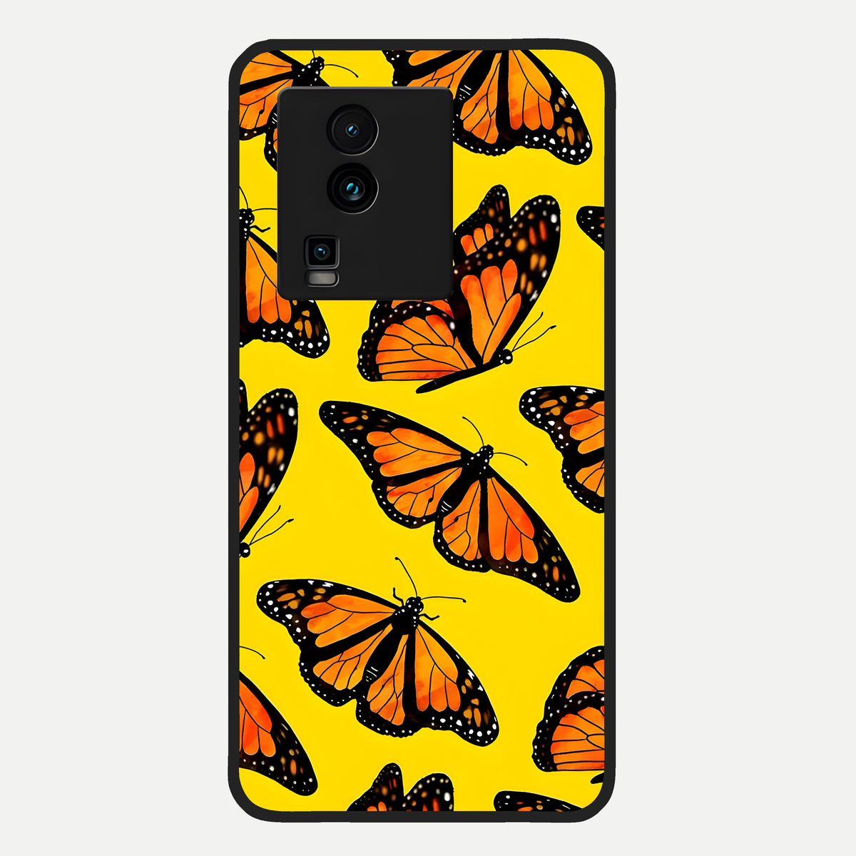  Golden Wing Flight Glass Case For iQOO Neo 7 Pro back cover – full design glossy printed glass finish