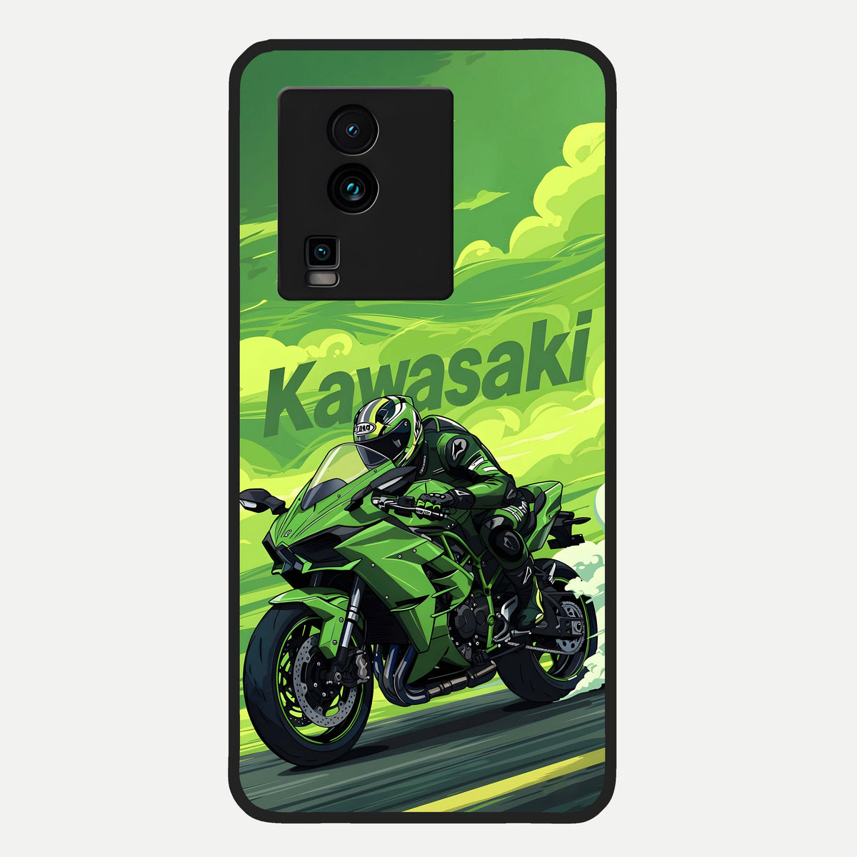  Greenery Sky Glass Case For iQOO Neo 7 Pro back cover – full design glossy printed glass finish