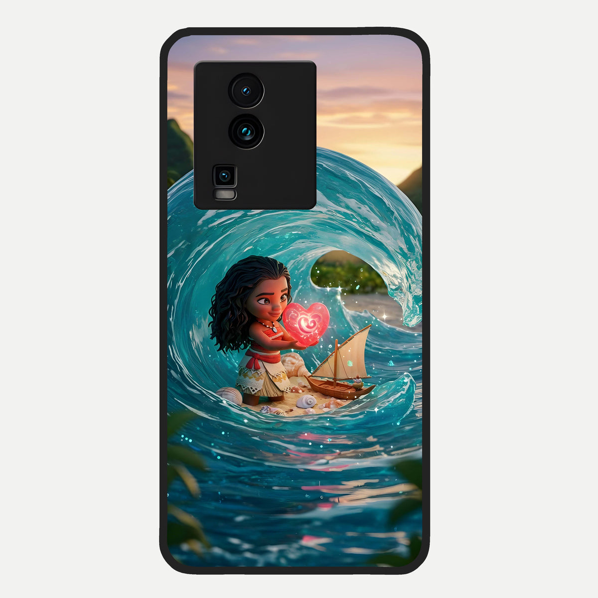  Heart of Ocean Glass Case For iQOO Neo 7 Pro back cover – full design glossy printed glass finish