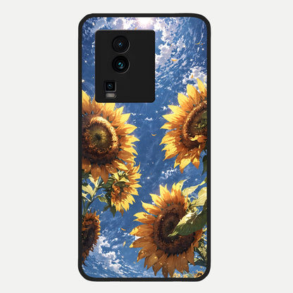  Heavenly Sunflower Rise Glass Case For iQOO Neo 7 Pro back cover – full design glossy printed glass finish