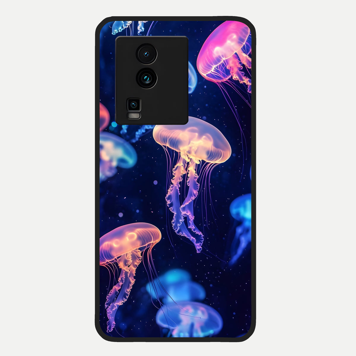  Jellyfish Pattern Glass Case For iQOO Neo 7 Pro back cover – full design glossy printed glass finish