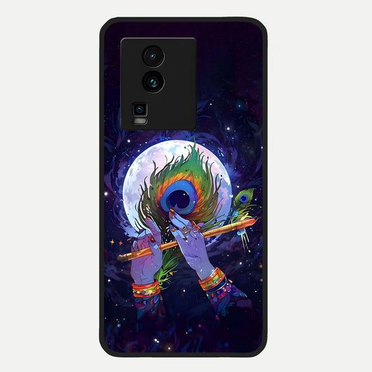  Krishna Hands Art Glass Case For iQOO Neo 7 Pro back cover – full design glossy printed glass finish