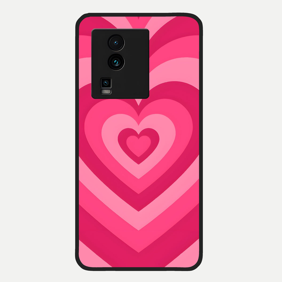  Layered Love Hearts Glass Case For iQOO Neo 7 Pro back cover – full design glossy printed glass finish