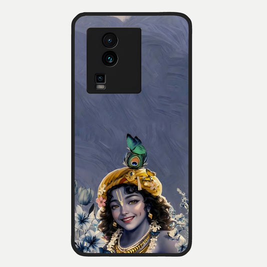  Lord Krishna Glass Case For iQOO Neo 7 Pro back cover – full design glossy printed glass finish