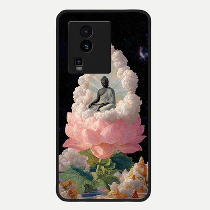  Lotus Divine Peace Glass Case For iQOO Neo 7 Pro back cover – full design glossy printed glass finish