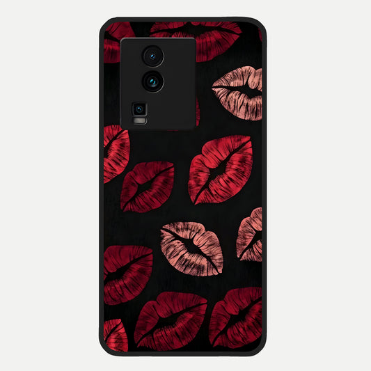  Midnight Kiss Love Glass Case For iQOO Neo 7 Pro back cover – full design glossy printed glass finish