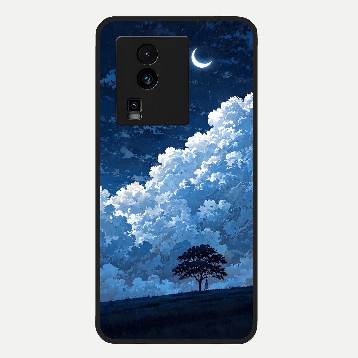 Midnight Sky Serenity Glass Case For iQOO Neo 7 Pro back cover – full design glossy printed glass finish