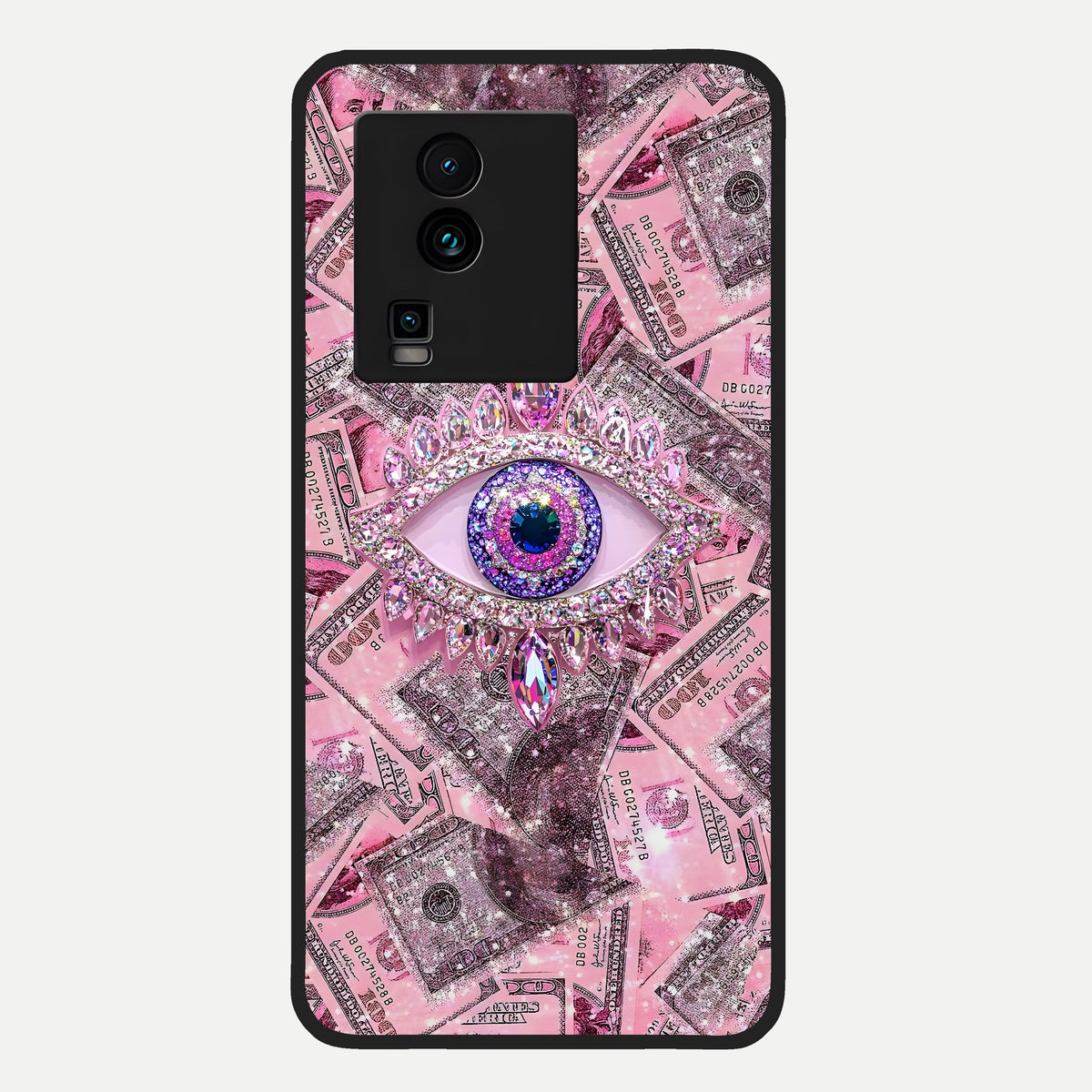  Money Eye Luxe Glass Case For iQOO Neo 7 Pro back cover – full design glossy printed glass finish