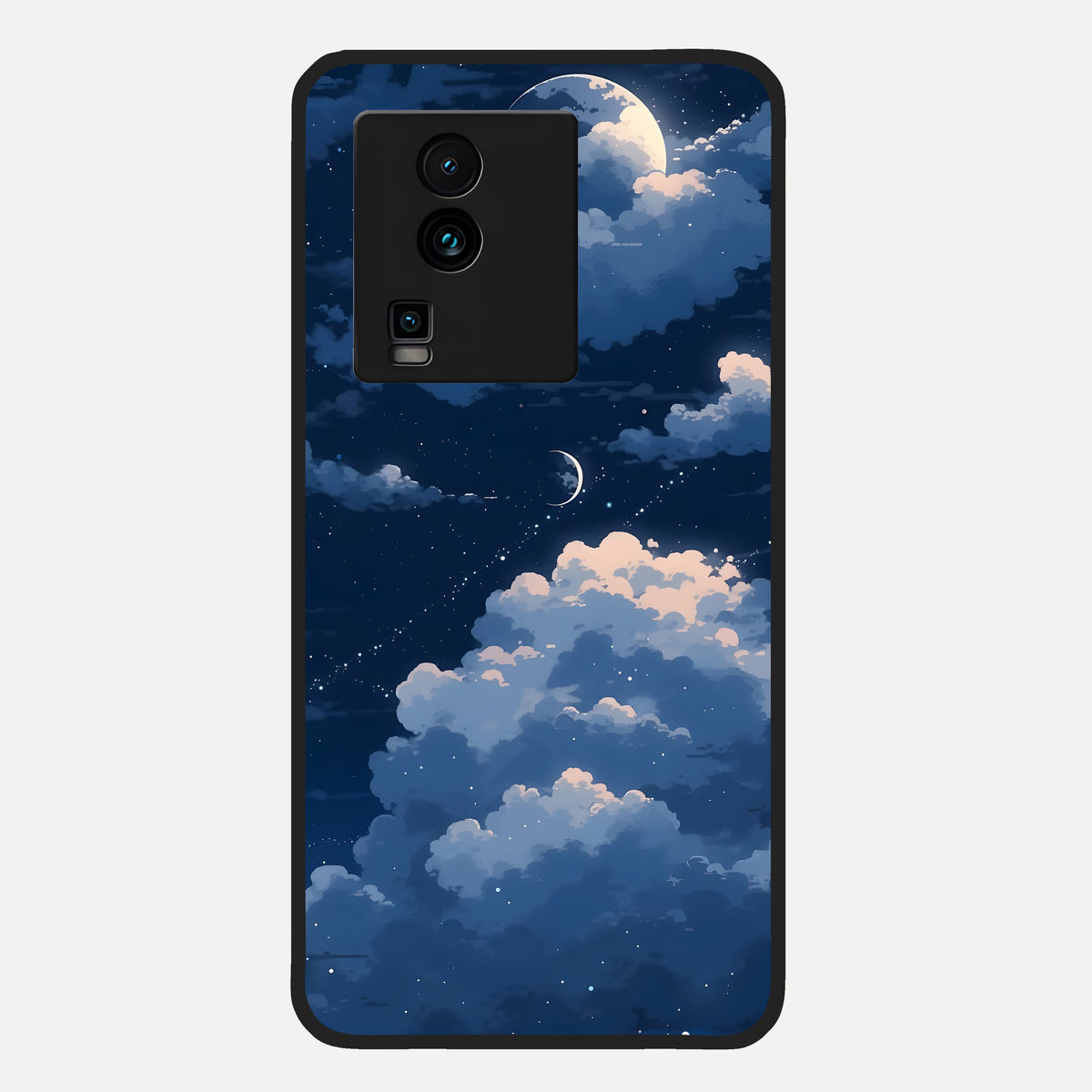  Moon Dream Haze Glass Case For iQOO Neo 7 Pro back cover – full design glossy printed glass finish