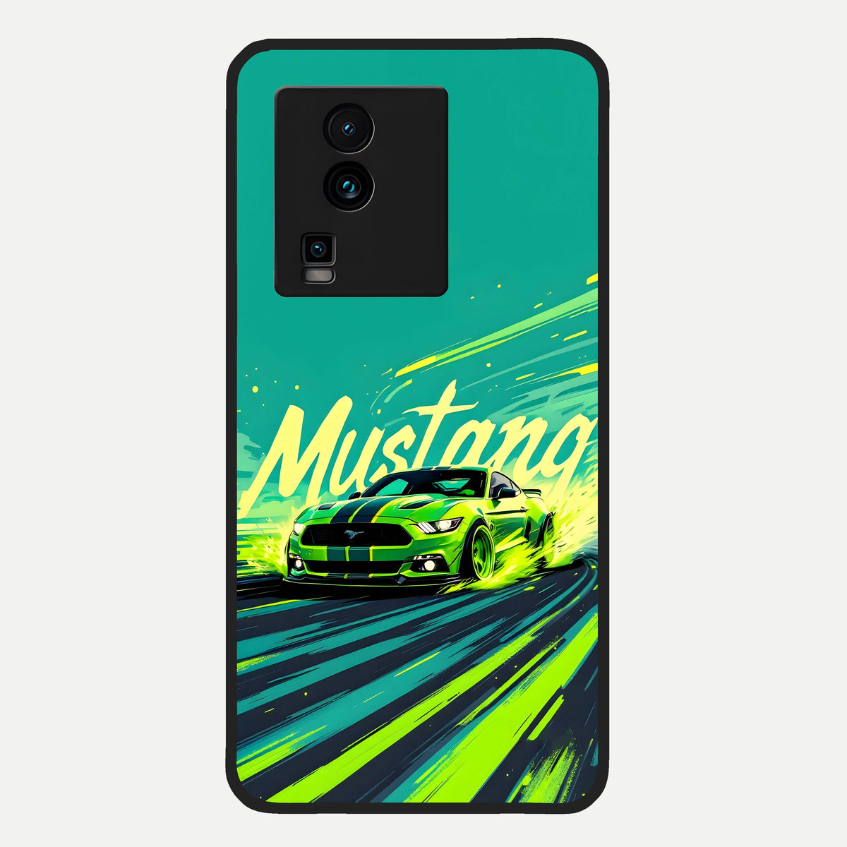  Mustang Bang Glass Case For iQOO Neo 7 Pro back cover – full design glossy printed glass finish