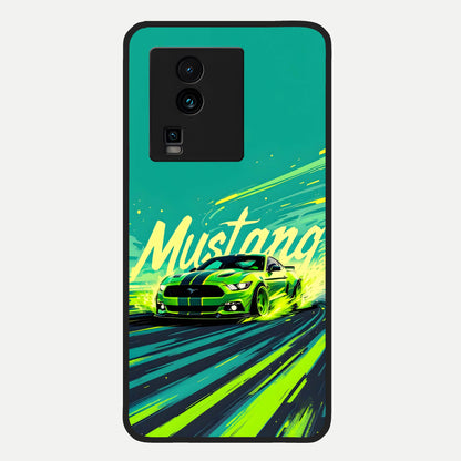  Mustang Bang Glass Case For iQOO Neo 7 Pro back cover – full design glossy printed glass finish