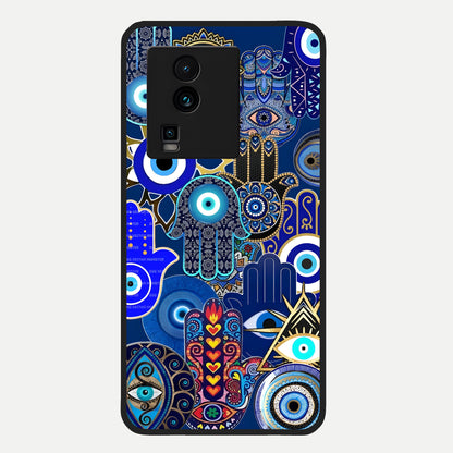  Mystic Palm Guard Glass Case For iQOO Neo 7 Pro back cover – full design glossy printed glass finish