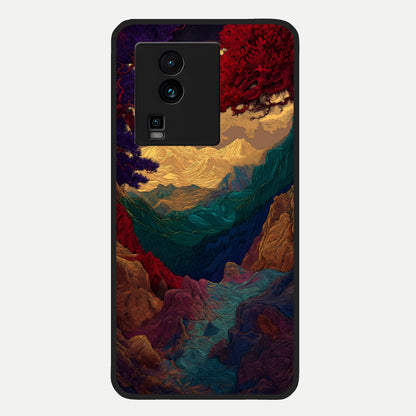  Mystic Valley Light Glass Case For iQOO Neo 7 Pro back cover – full design glossy printed glass finish