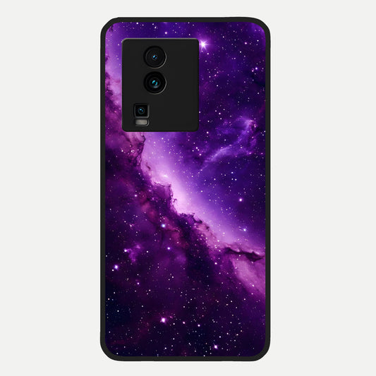  Purple Shade Sky Glass Case For iQOO Neo 7 Pro back cover – full design glossy printed glass finish