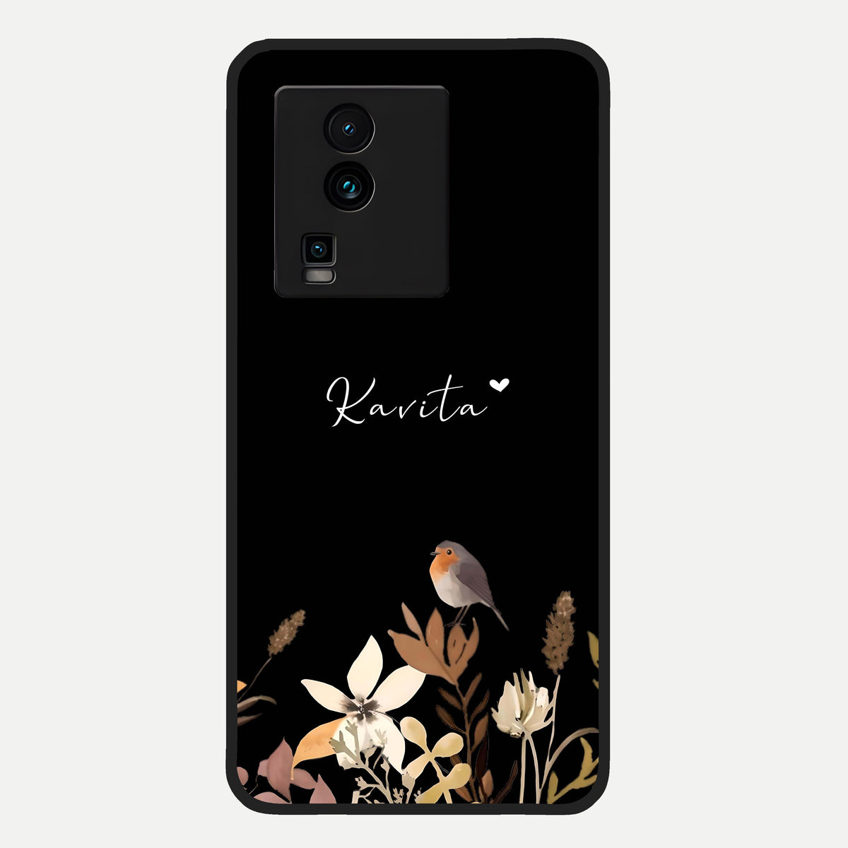  Quiet Garden Tune Custom Name Glass Case For iQOO Neo 7 Pro back cover – full design glossy printed glass finish