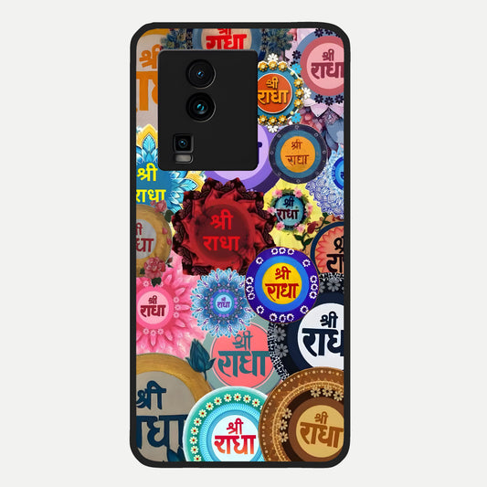  Radha Divine Bloom Glass Case For iQOO Neo 7 Pro back cover – full design glossy printed glass finish