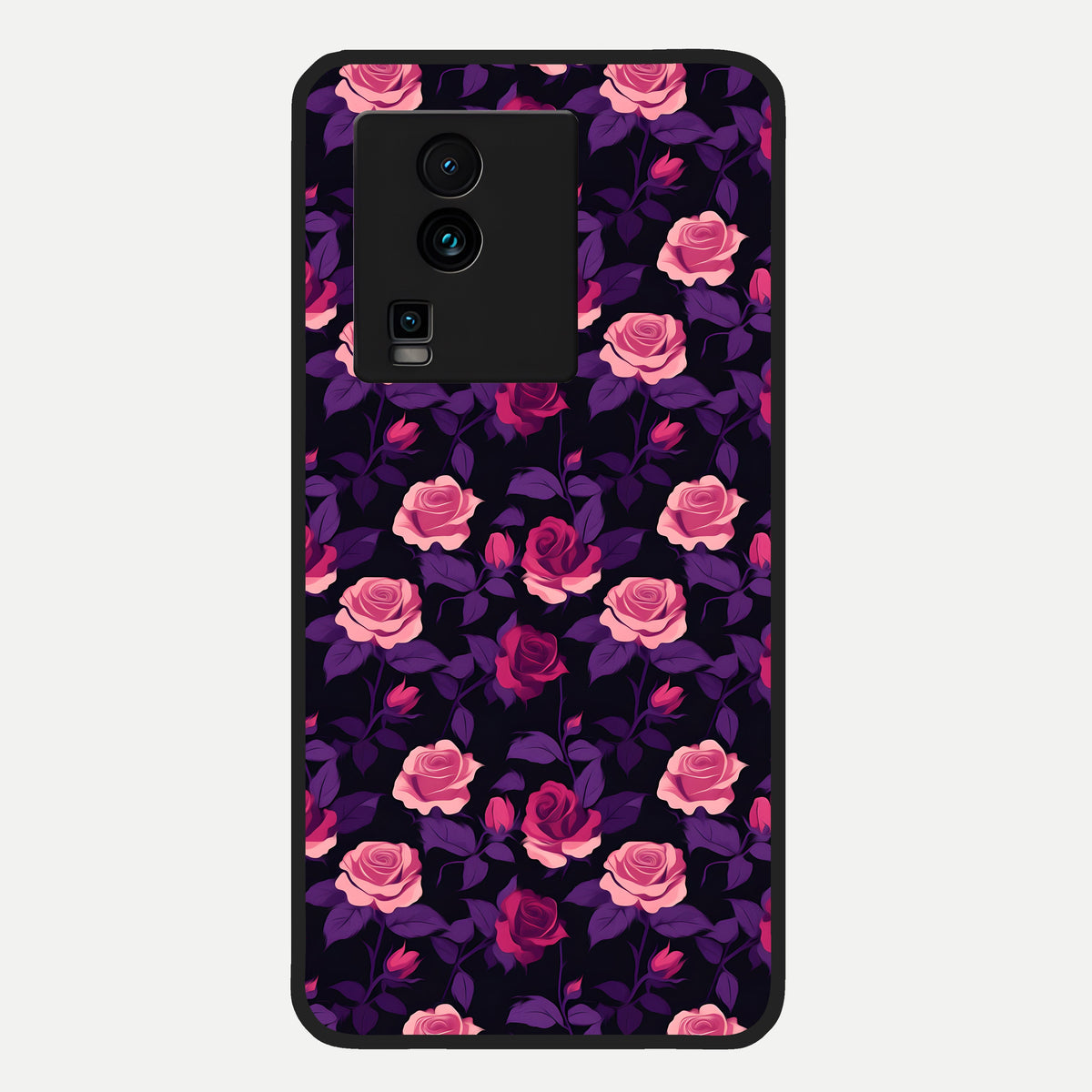  Rose Garden Twilight Glass Case For iQOO Neo 7 Pro back cover – full design glossy printed glass finish
