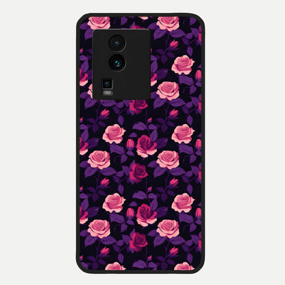  Rose Garden Twilight Glass Case For iQOO Neo 7 Pro back cover – full design glossy printed glass finish
