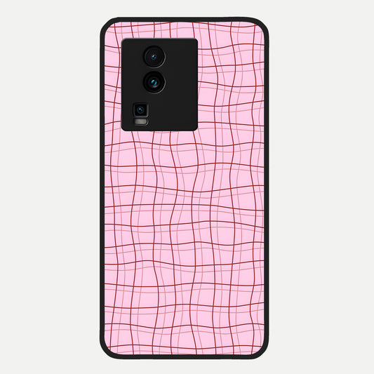  Soft Grid Bliss Glass Case For iQOO Neo 7 Pro back cover – full design glossy printed glass finish