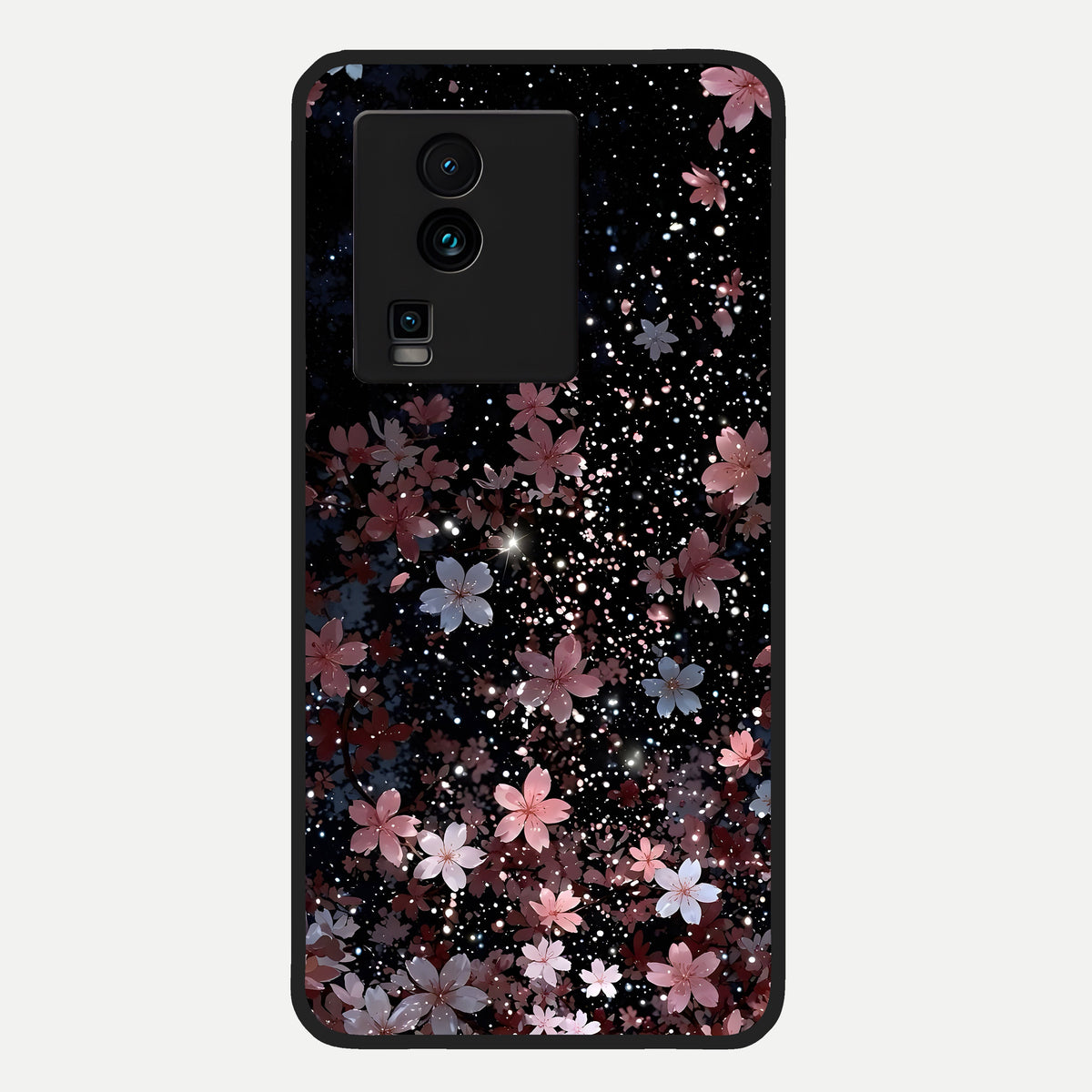  Starlit Flower Dreams Glass Case For iQOO Neo 7 Pro back cover – full design glossy printed glass finish
