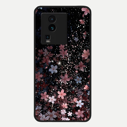  Starlit Flower Dreams Glass Case For iQOO Neo 7 Pro back cover – full design glossy printed glass finish