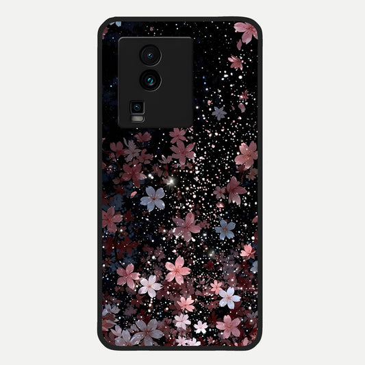  Starlit Flower Dreams Glass Case For iQOO Neo 7 Pro back cover – full design glossy printed glass finish