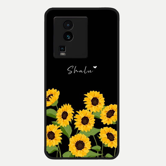  Sunflower Sky Bloom Glass Case For iQOO Neo 7 Pro back cover – full design glossy printed glass finish