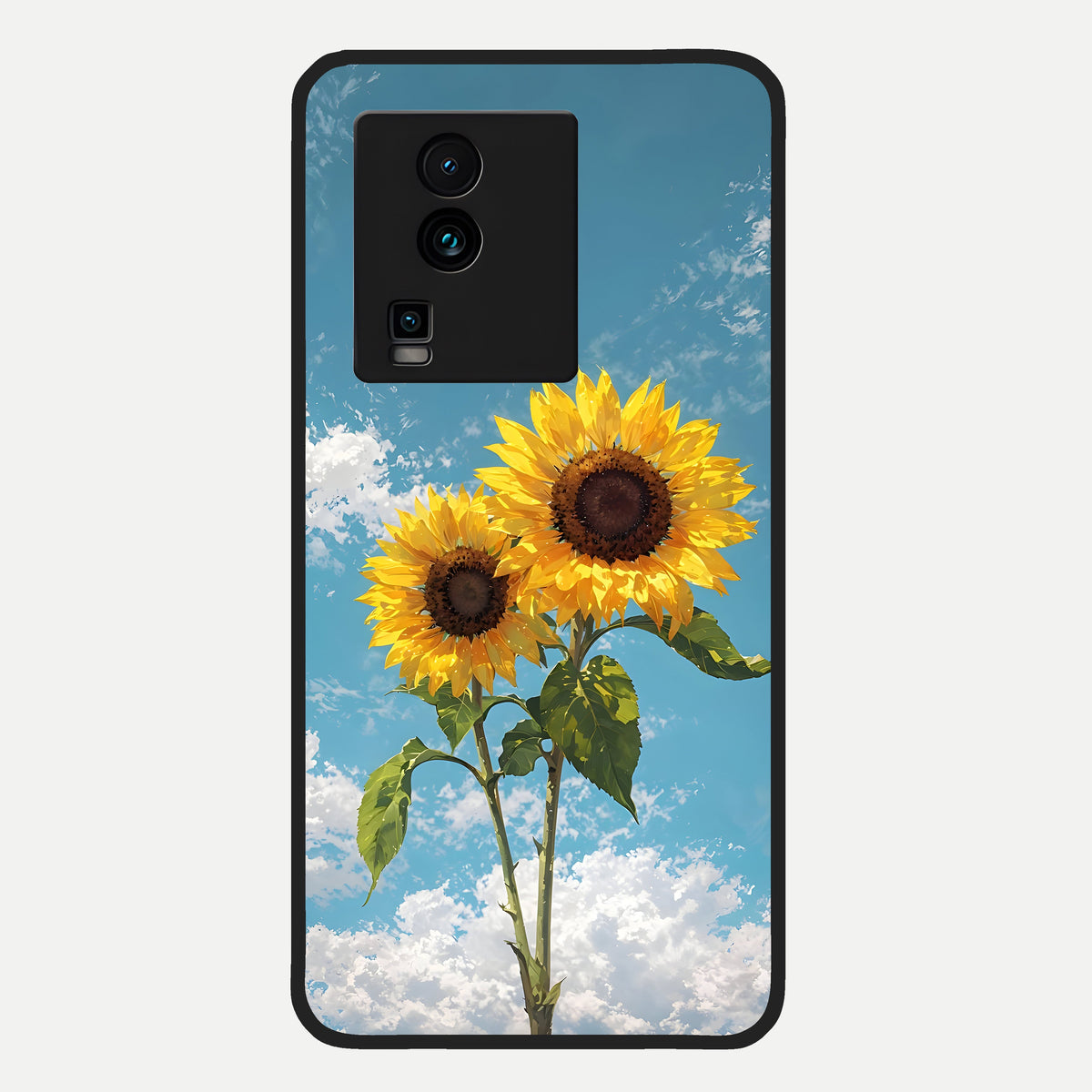  Sunlit Daisy Glow Glass Case For iQOO Neo 7 Pro back cover – full design glossy printed glass finish