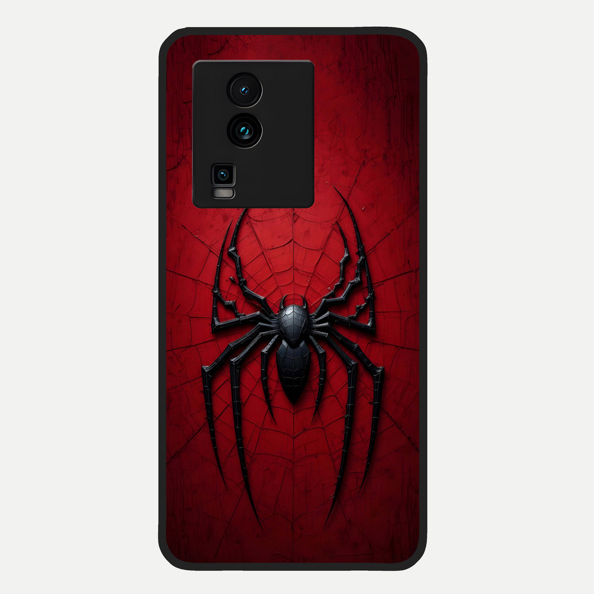  Superhero Web Emblem Glass Case For iQOO Neo 7 Pro back cover – full design glossy printed glass finish