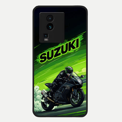  Suzuki Speed Beast Glass Case For iQOO Neo 7 Pro back cover – full design glossy printed glass finish