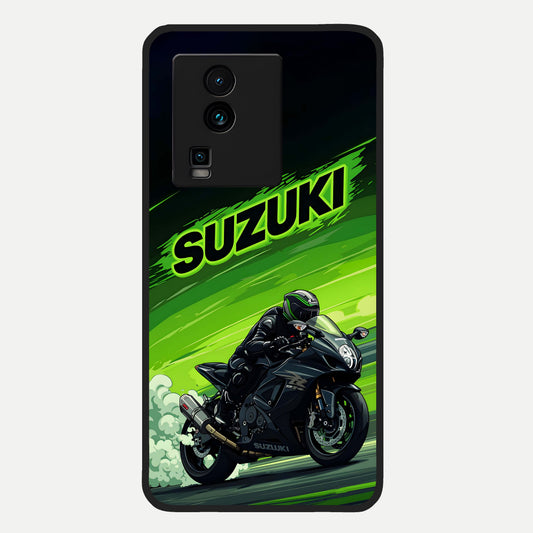  Suzuki Speed Beast Glass Case For iQOO Neo 7 Pro back cover – full design glossy printed glass finish
