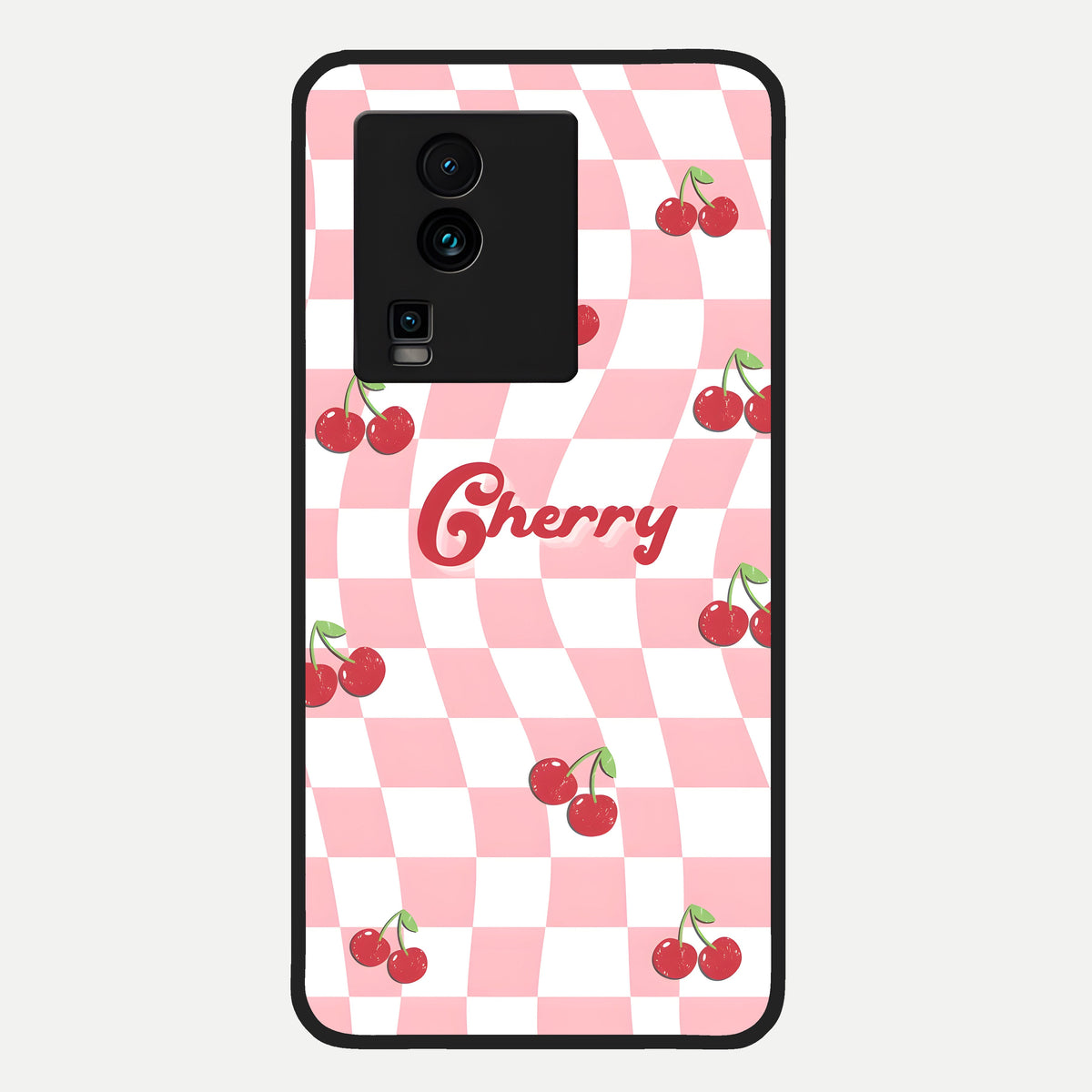  Sweet Cherry Vibes Glass Case For iQOO Neo 7 Pro back cover – full design glossy printed glass finish