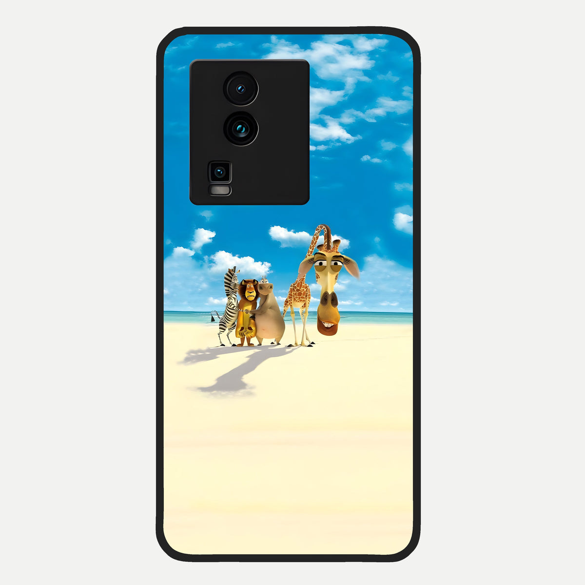  Tropical Fun Squad Glass Case For iQOO Neo 7 Pro back cover – full design glossy printed glass finish