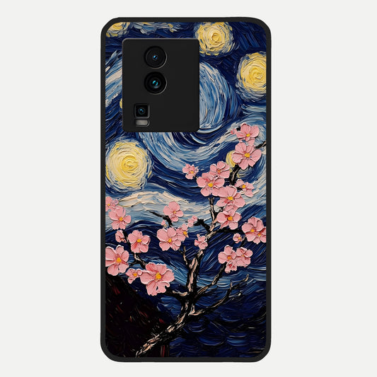  Van Gogh Scenery Glass Case For iQOO Neo 7 Pro back cover – full design glossy printed glass finish