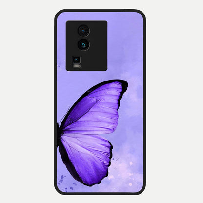  Violet Dream Wing Glass Case For iQOO Neo 7 Pro back cover – full design glossy printed glass finish