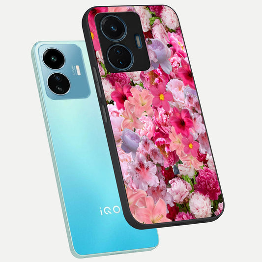  Bloom Crush Fantasy phone case For iQOO Z6 Lite 5G showing premium glass back cover with detailed artwork