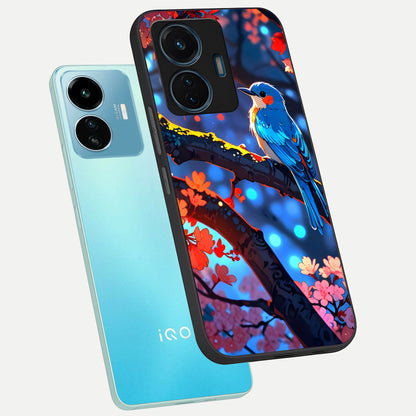  Blooming Water Drift phone case For iQOO Z6 Lite 5G showing premium glass back cover with detailed artwork
