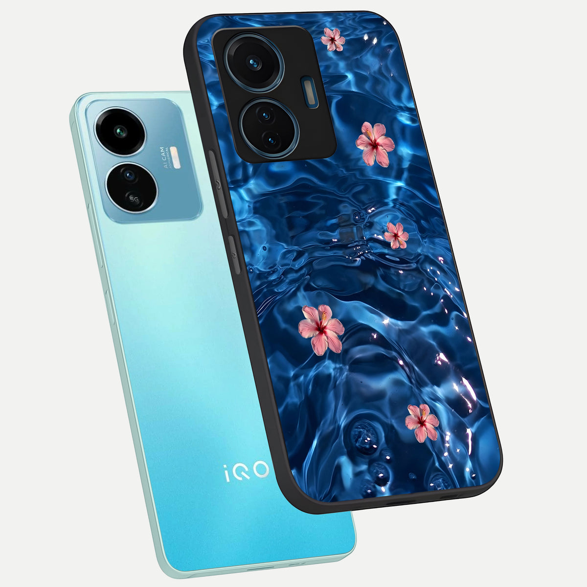  Bloom Thread Art phone case For iQOO Z6 Lite 5G showing premium glass back cover with detailed artwork