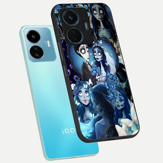  Butterfly Ghost Soul phone case For iQOO Z6 Lite 5G showing premium glass back cover with detailed artwork