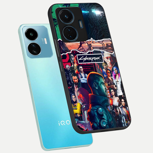  CYBERPUNK Legacy phone case For iQOO Z6 Lite 5G showing premium glass back cover with detailed artwork