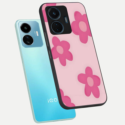  Candy Bloom Dreams phone case For iQOO Z6 Lite 5G showing premium glass back cover with detailed artwork